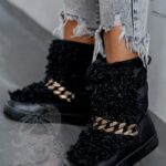 Śniegowce z kożuszkiem Madam Sheep czarne