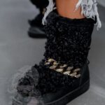 Śniegowce z kożuszkiem Madam Sheep czarne