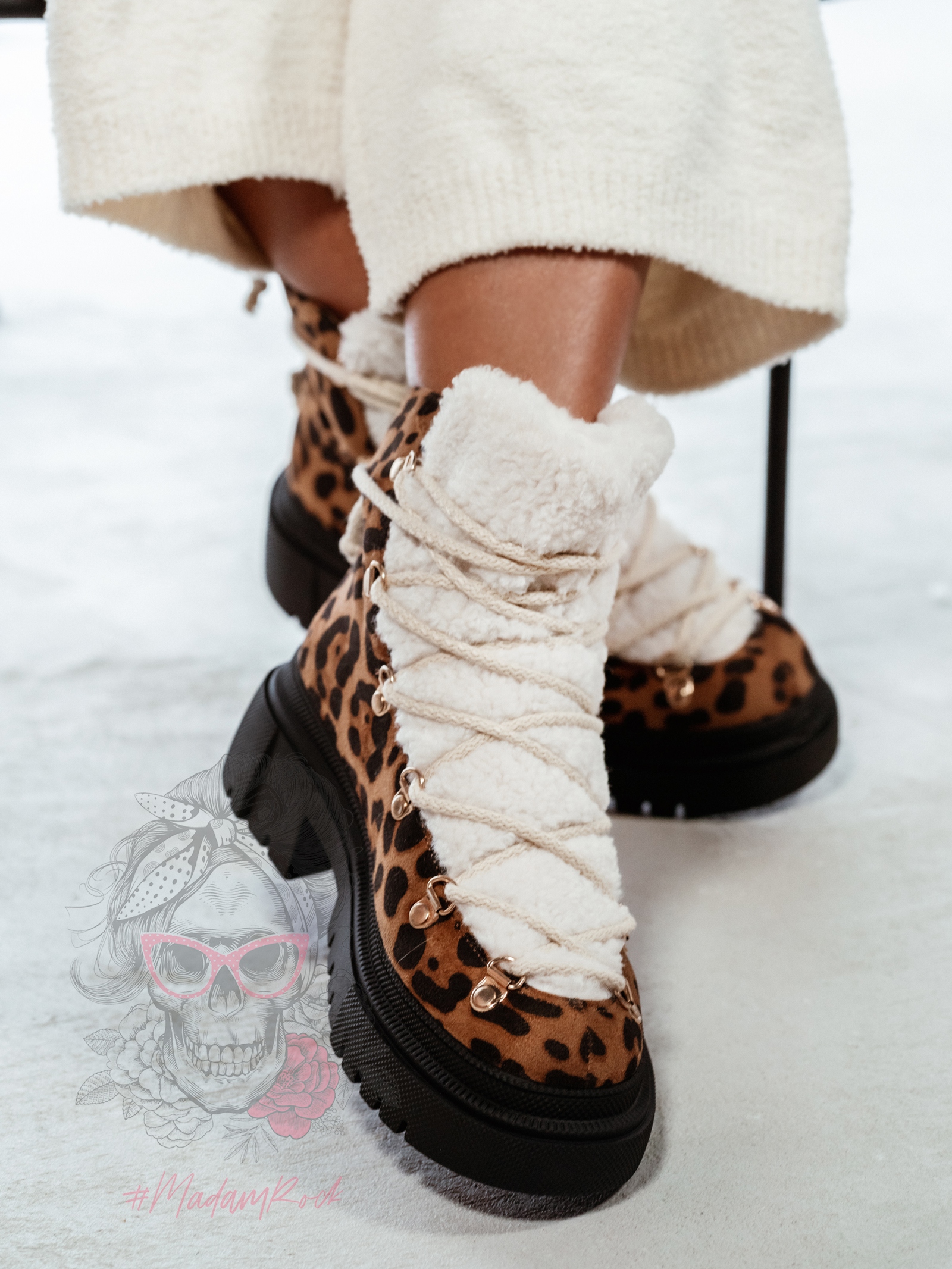 Botki śniegowce Olodo Rock panterka