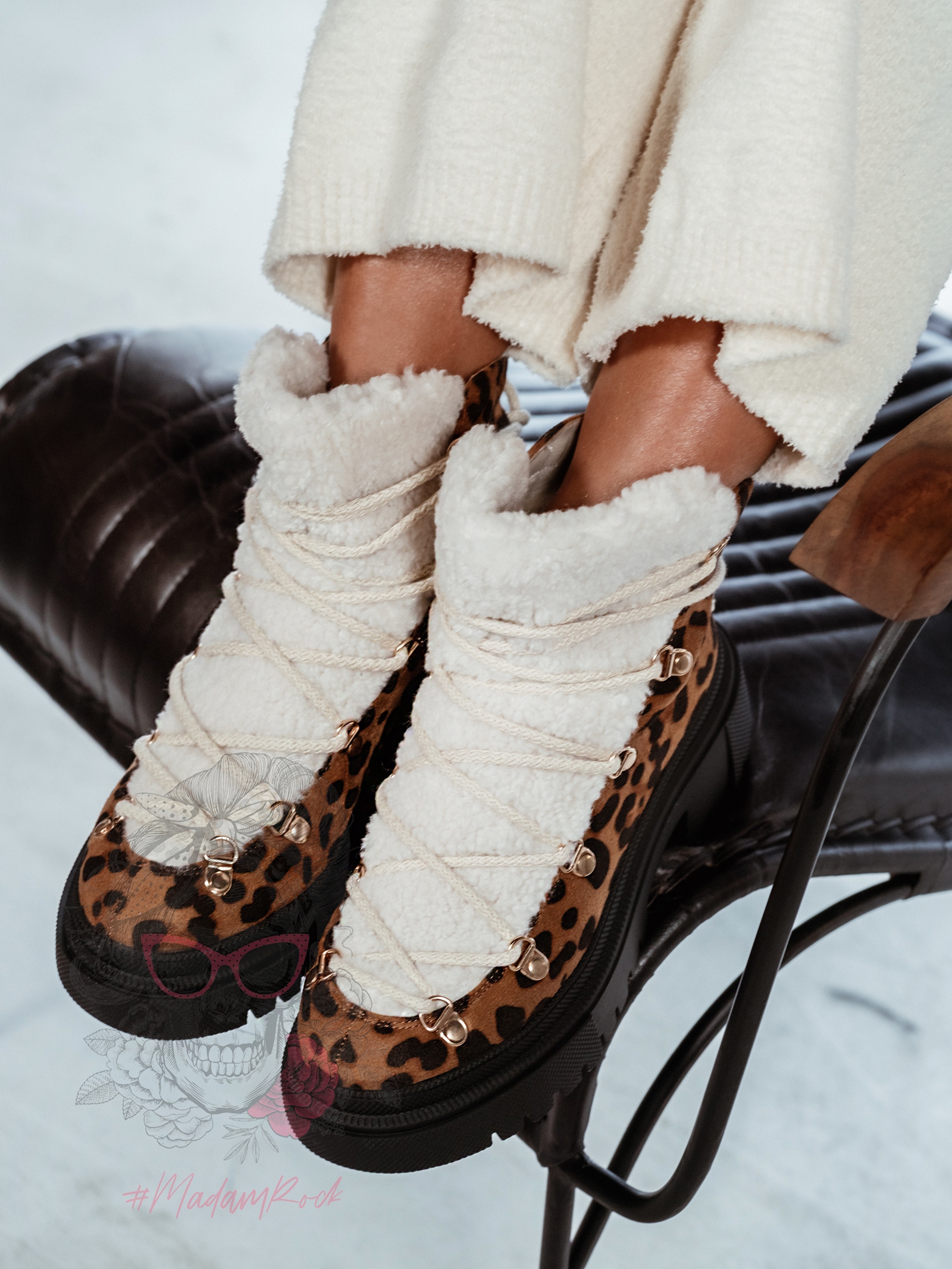 Botki śniegowce Olodo Rock panterka