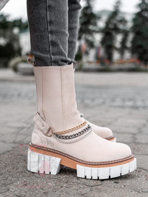 Botki trapery Daily Rock j. beżowe