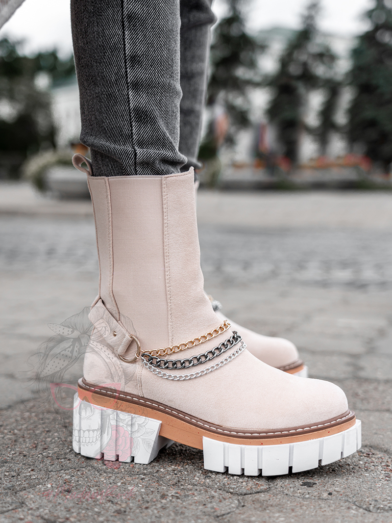 Botki trapery Daily Rock j. beżowe Botki trapery Daily Rock j. beżowe