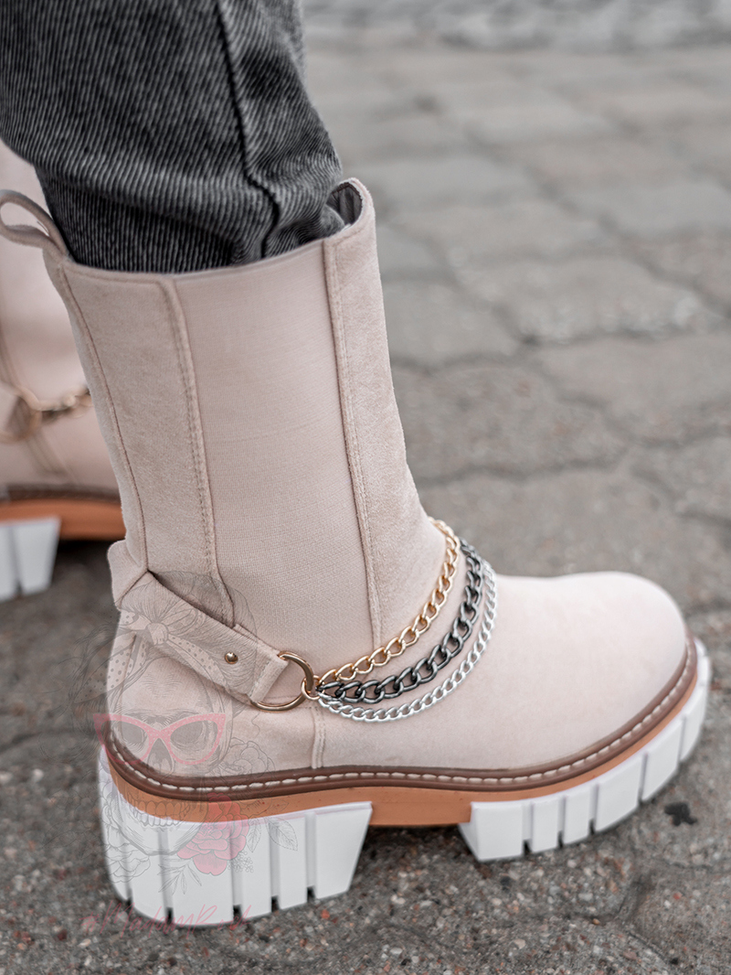 Botki trapery Daily Rock j. beżowe Botki trapery Daily Rock j. beżowe