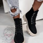 Traperki zamszowe Madam Terra czarne