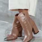 Botki kowbojki Missmi Rock II beżowe