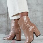 Botki kowbojki Missmi Rock II beżowe