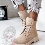 Traperki zamszowe Madam Terra cappuccino