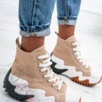 Trampki za kostkę Madam Lefo c. beżowe