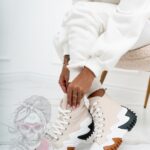 Trampki za kostkę Madam Lefo beżowe