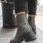 Botki na klocku Rock Gecor khaki