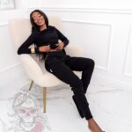 Klapki frotte Madam Feni czarne