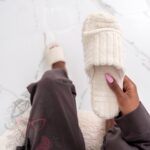 Klapki frotte Madam Feni beżowe