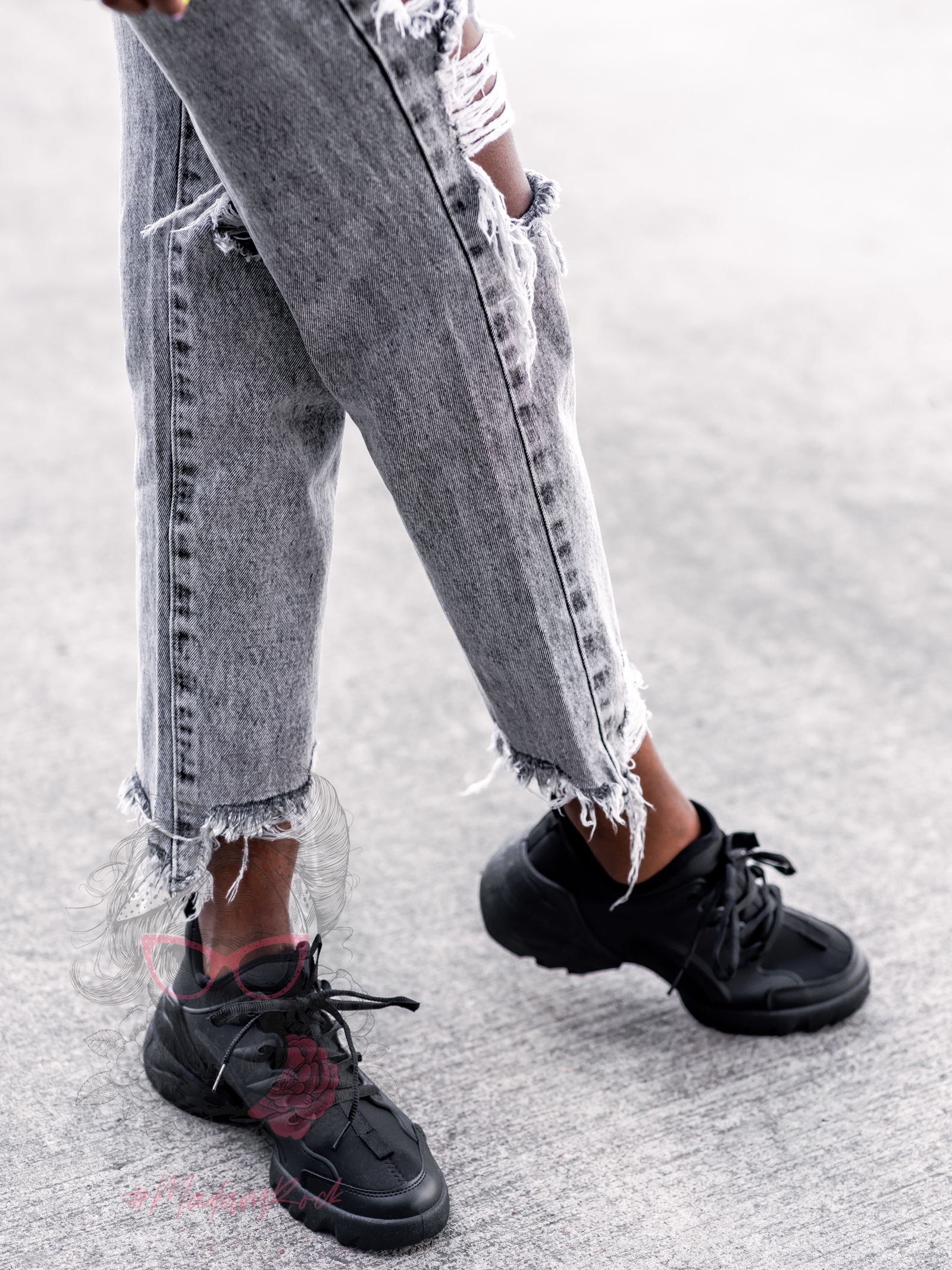 Buty sportowe Madam Elsz czarne