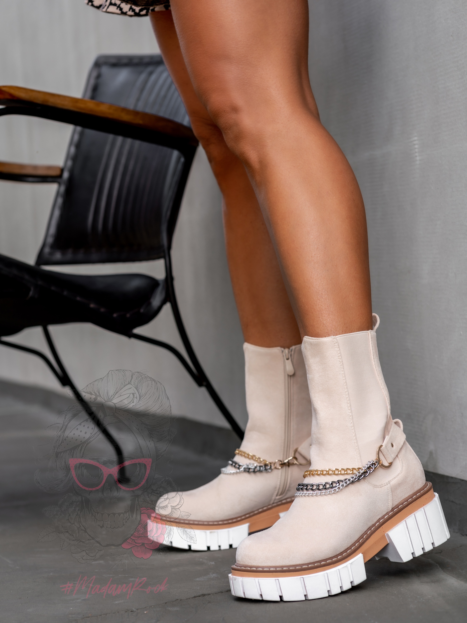 Botki trapery Daily Rock j. beżowe