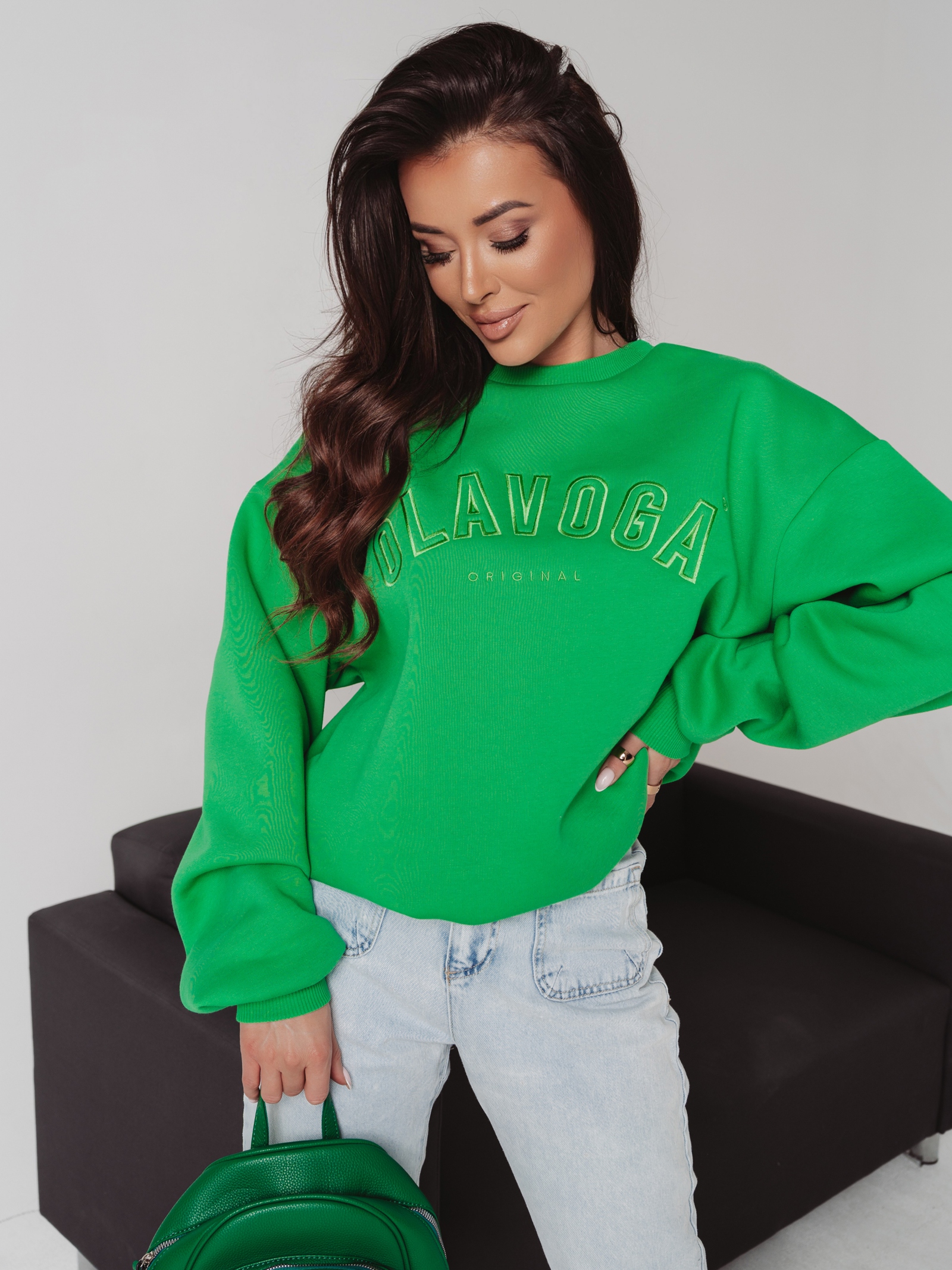 Bluza oversize Vani Ola Voga zielona