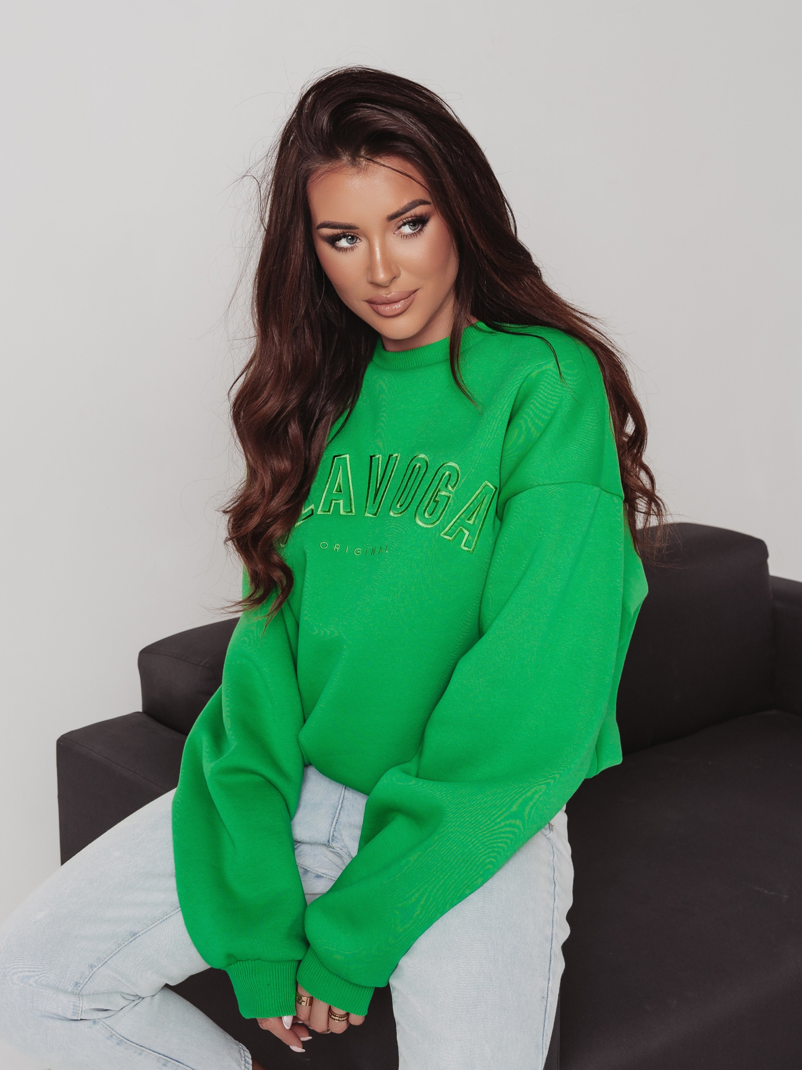 Bluza oversize Vani Ola Voga zielona