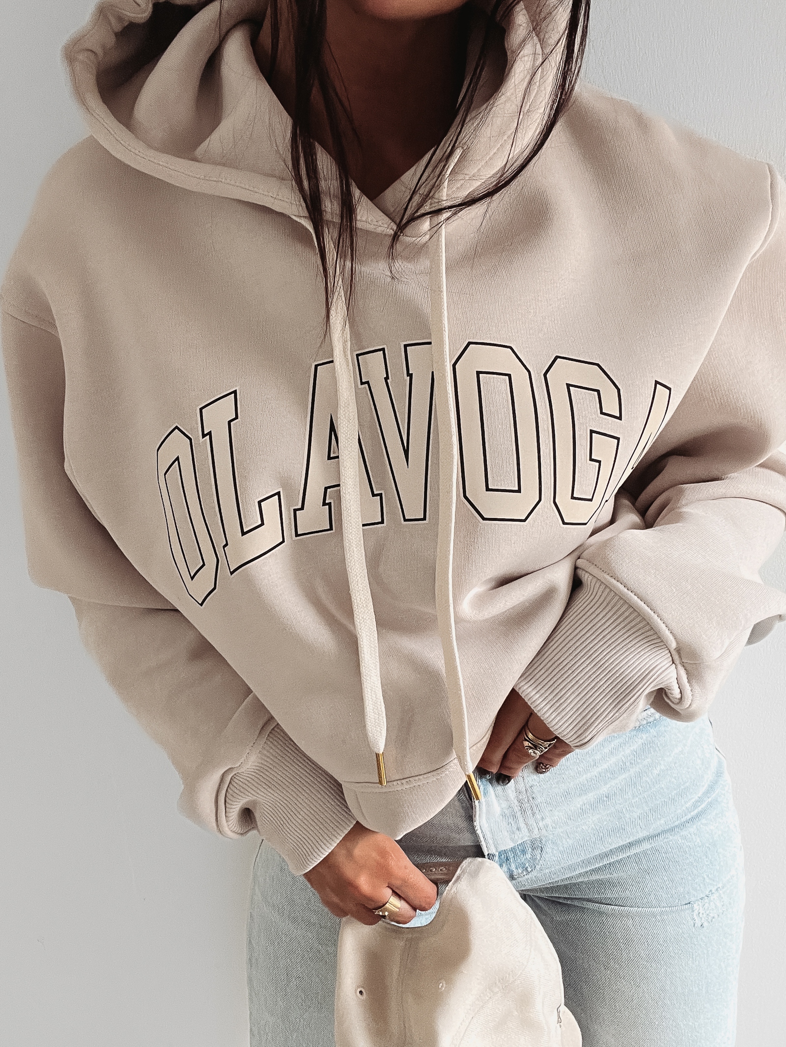 Bluza bawełniana Fluo Ola Voga beż