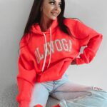 Bluza bawełniana Fluo Ola Voga neonowy różowy