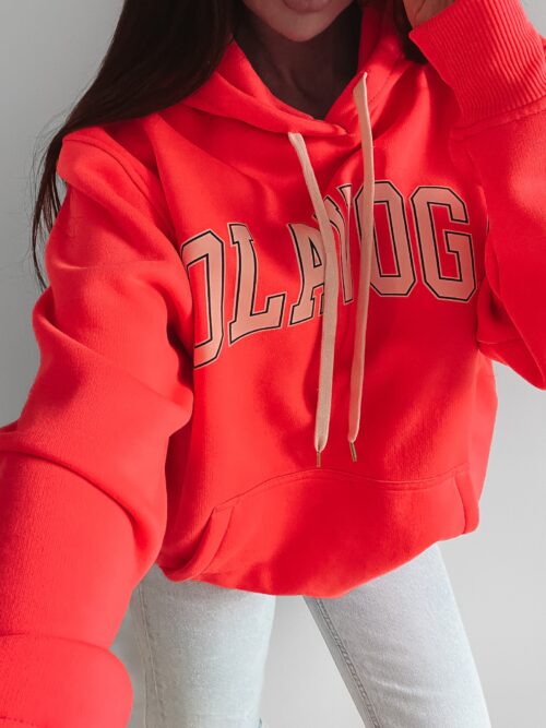 Bluza bawełniana Fluo Ola Voga neonowy różowy