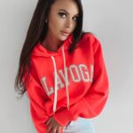 Bluza bawełniana Fluo Ola Voga neonowy różowy