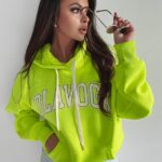 Bluza bawełniana Fluo Ola Voga neonowa limonka