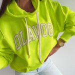 Bluza bawełniana Fluo Ola Voga neonowa limonka