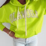 Bluza bawełniana Fluo Ola Voga neonowa limonka