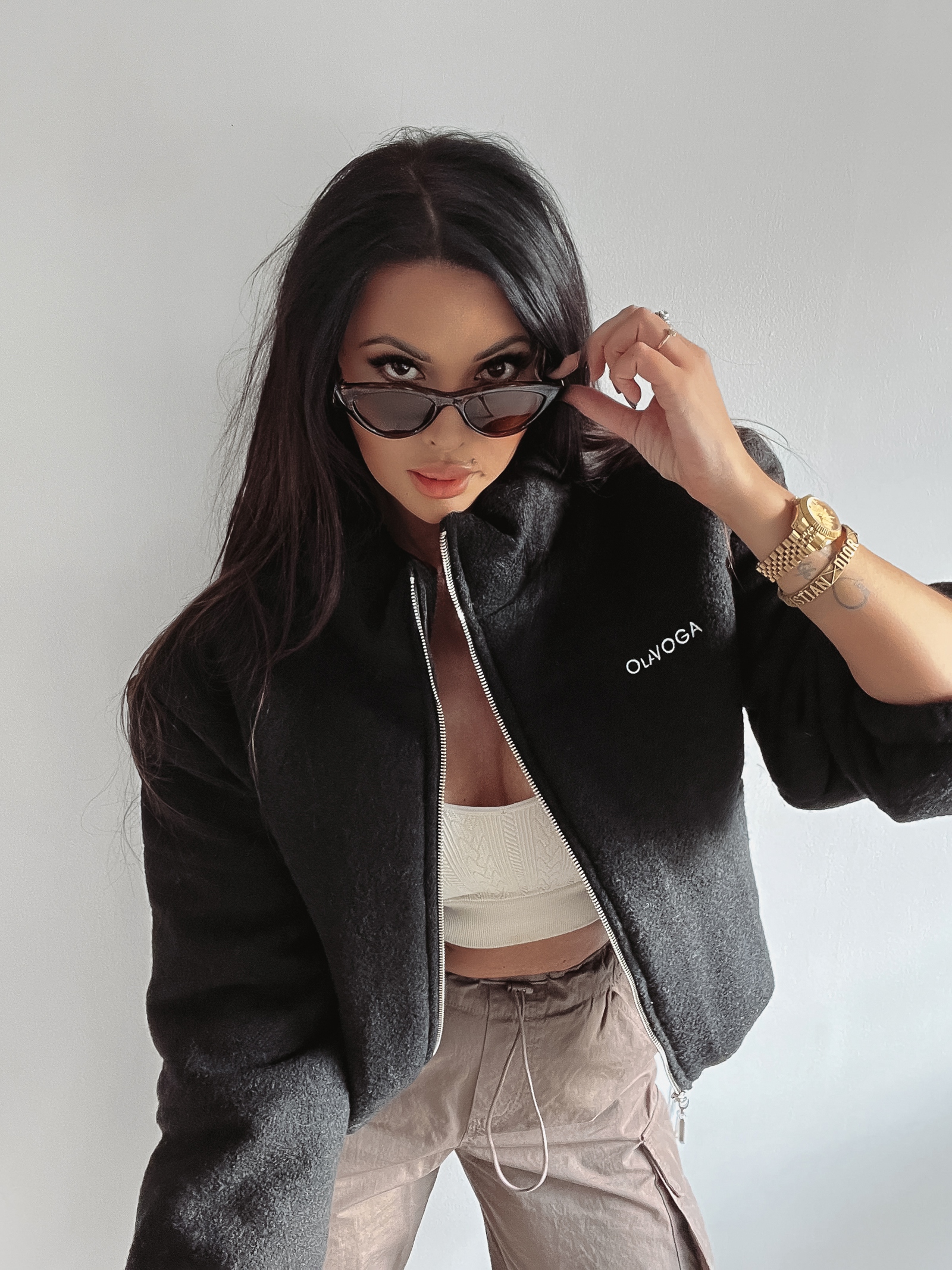 Kurtka pikowana Blanca Ola Voga czarna Kurtka pikowana Blanca Ola Voga czarna