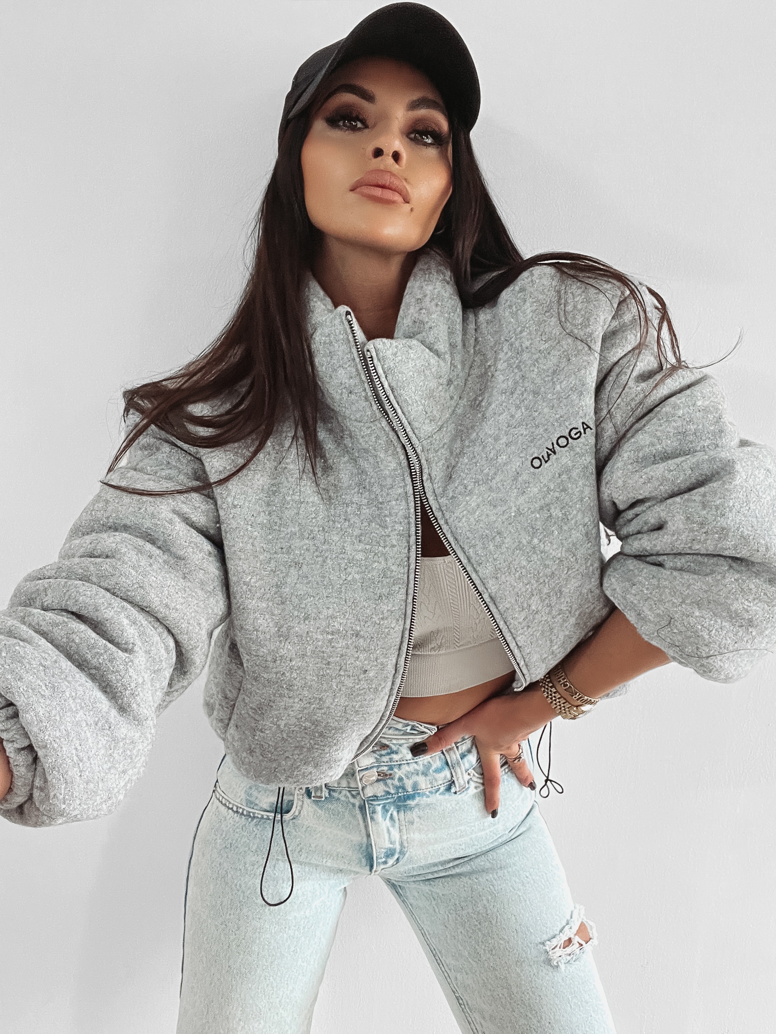 Kurtka pikowoana Blanca Ola Voga szara