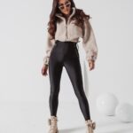 -WYPRZEDANE-Legginsy ze sznurowaniem Rosalie Ola Voga czarne