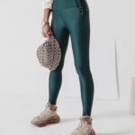 Legginsy ze sznurowaniem Rosalie Ola Voga butelkowa zieleń