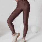 Legginsy połyskujące Jules Ola Voga brązowe