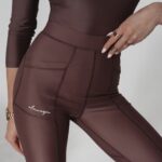 Legginsy połyskujące Jules Ola Voga brązowe