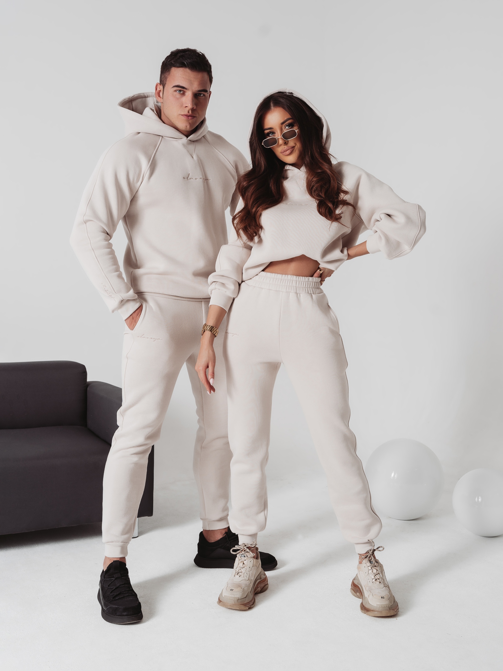 Komplet bawełniany Alpin Ola Voga beżowy