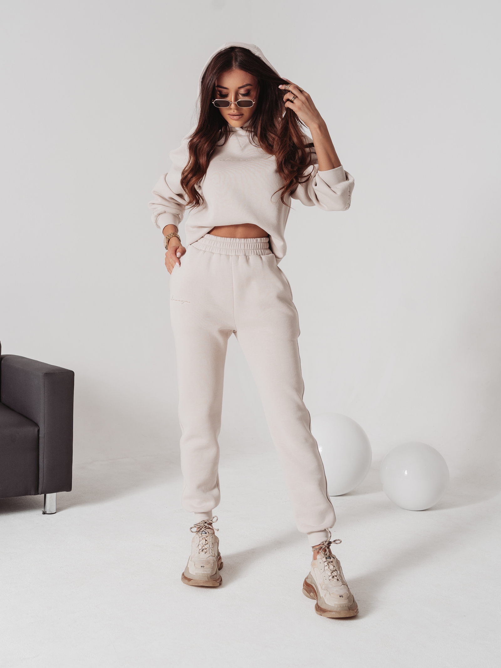 Komplet bawełniany Alpin Ola Voga beżowy