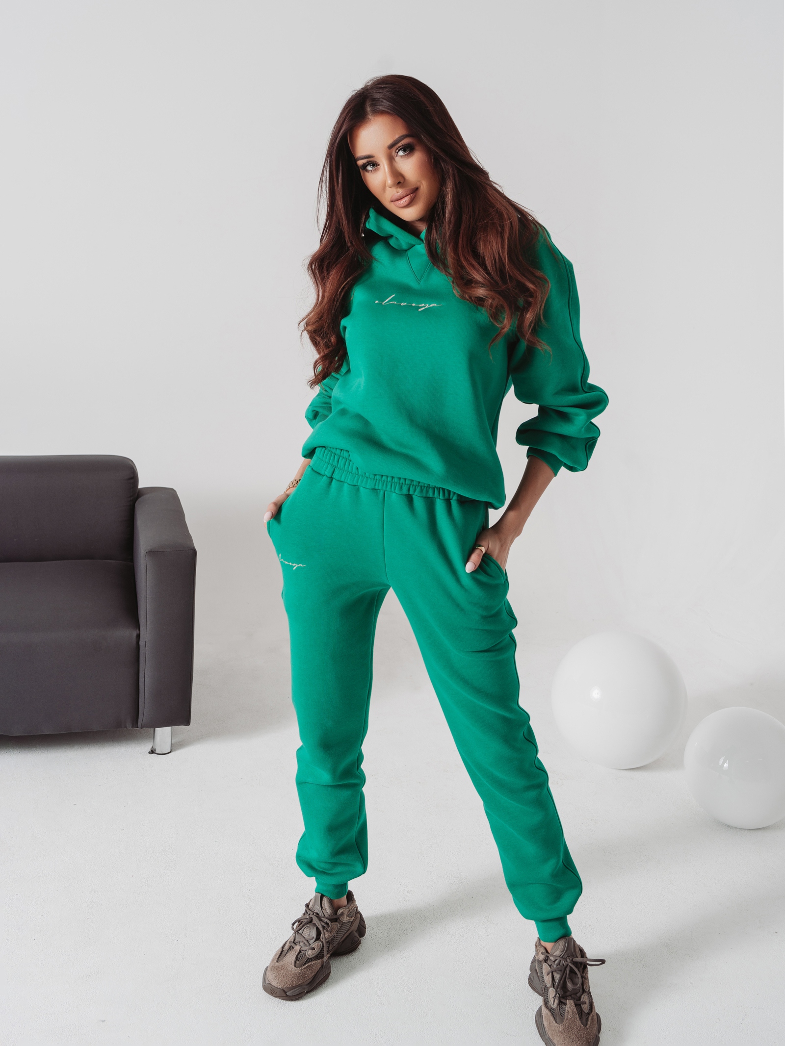 Komplet bawełniany Alpin Ola Voga zielony