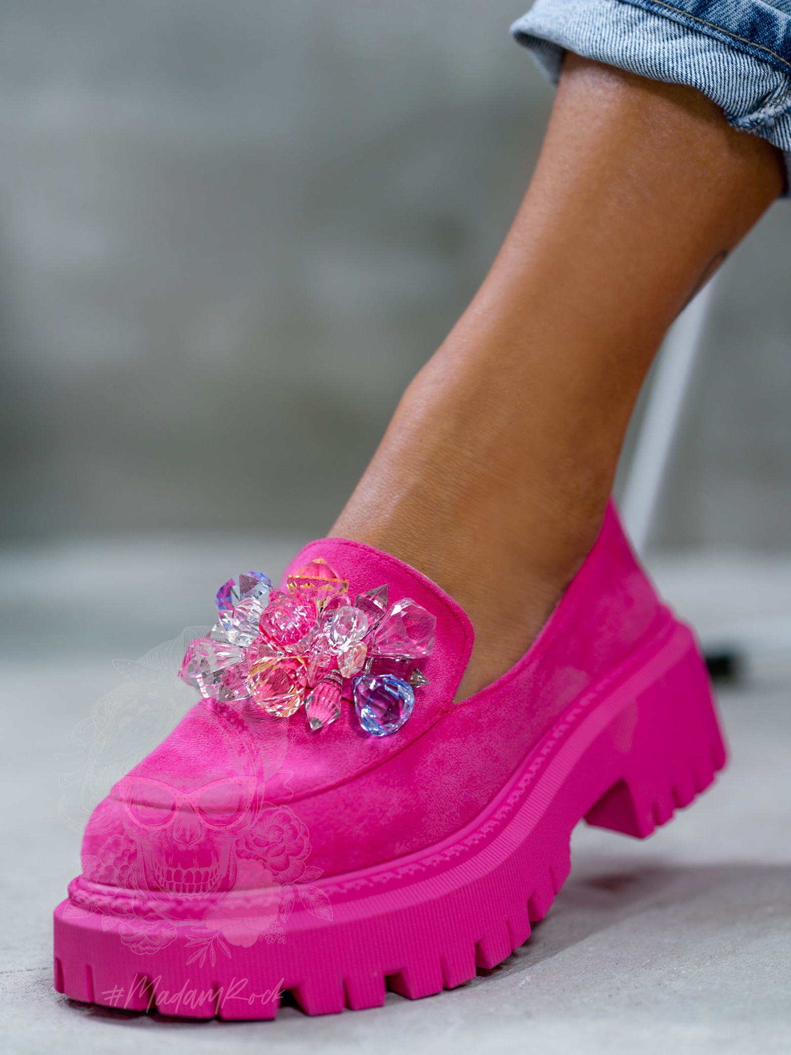 Mokasyny Madam Alecta różowe