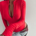 -WYPRZEDANE- Body dopasowane Alyson Ola Voga koralowe