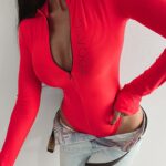 -WYPRZEDANE- Body dopasowane Alyson Ola Voga koralowe