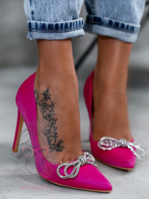 Czółenka z błyskiem Iliadi fuksja