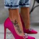 Czółenka z błyskiem Iliadi fuksja