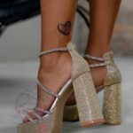 Sandały na klocku Madam Apocaliptico złote