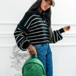 Sweter w paski Varius czarny