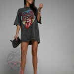 T-shirt dekatyzowany Rolling Stones szary