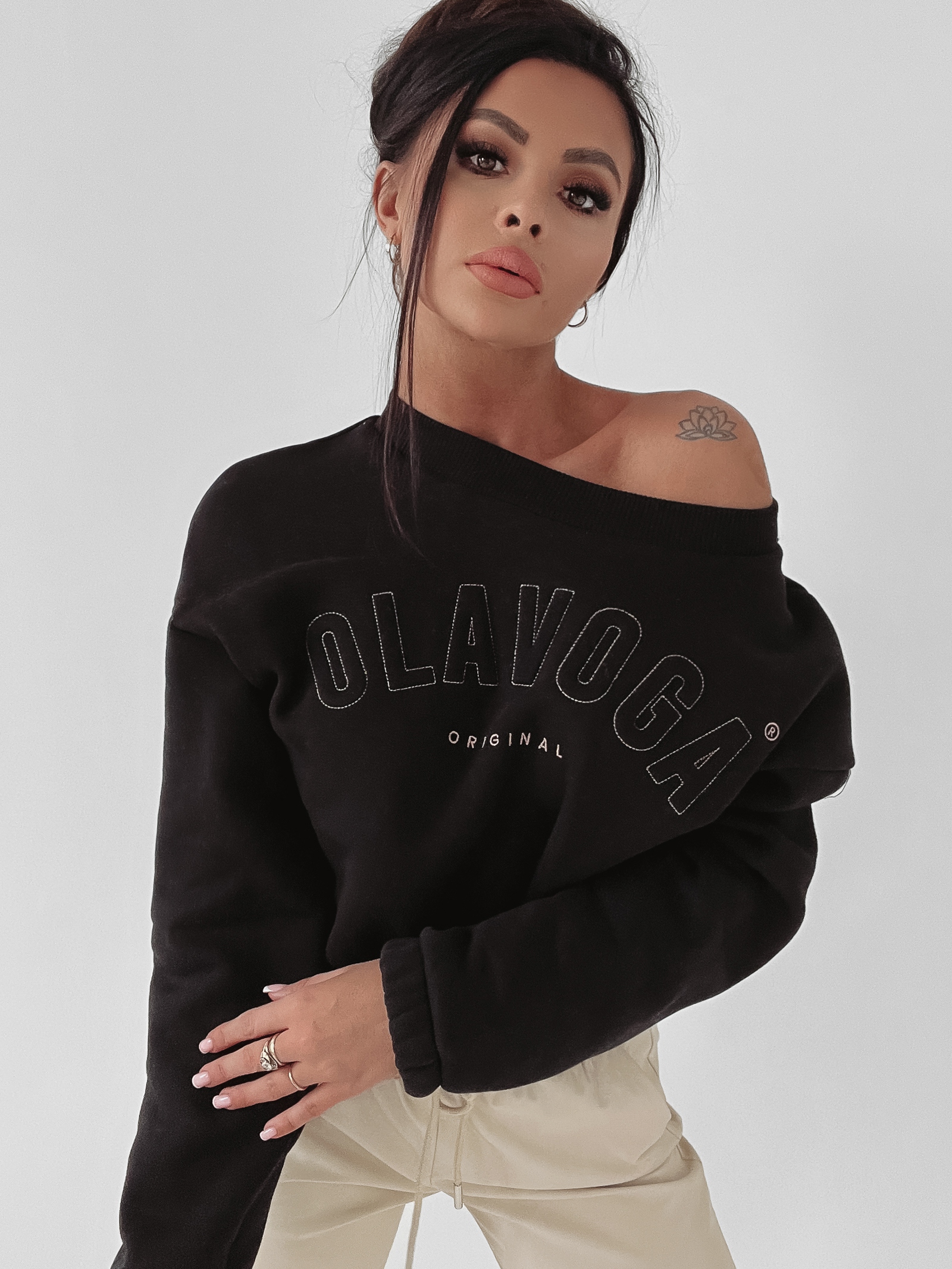 Bluza bawełniana Cotton Ola Voga czarna Bluza bawełniana Cotton Ola Voga czarna