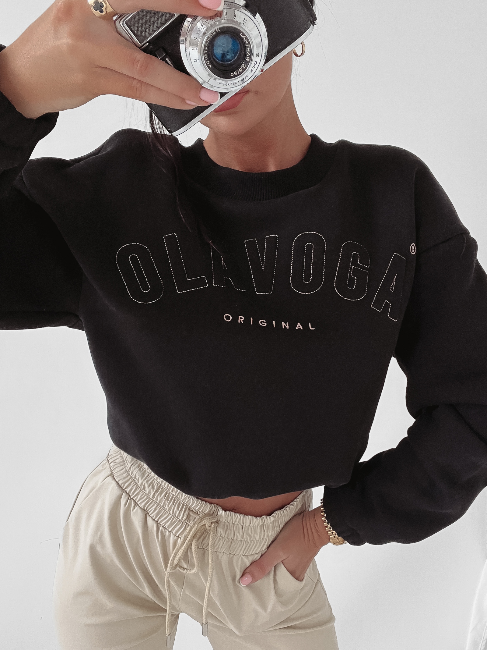 Bluza bawełniana Cotton Ola Voga czarna Bluza bawełniana Cotton Ola Voga czarna