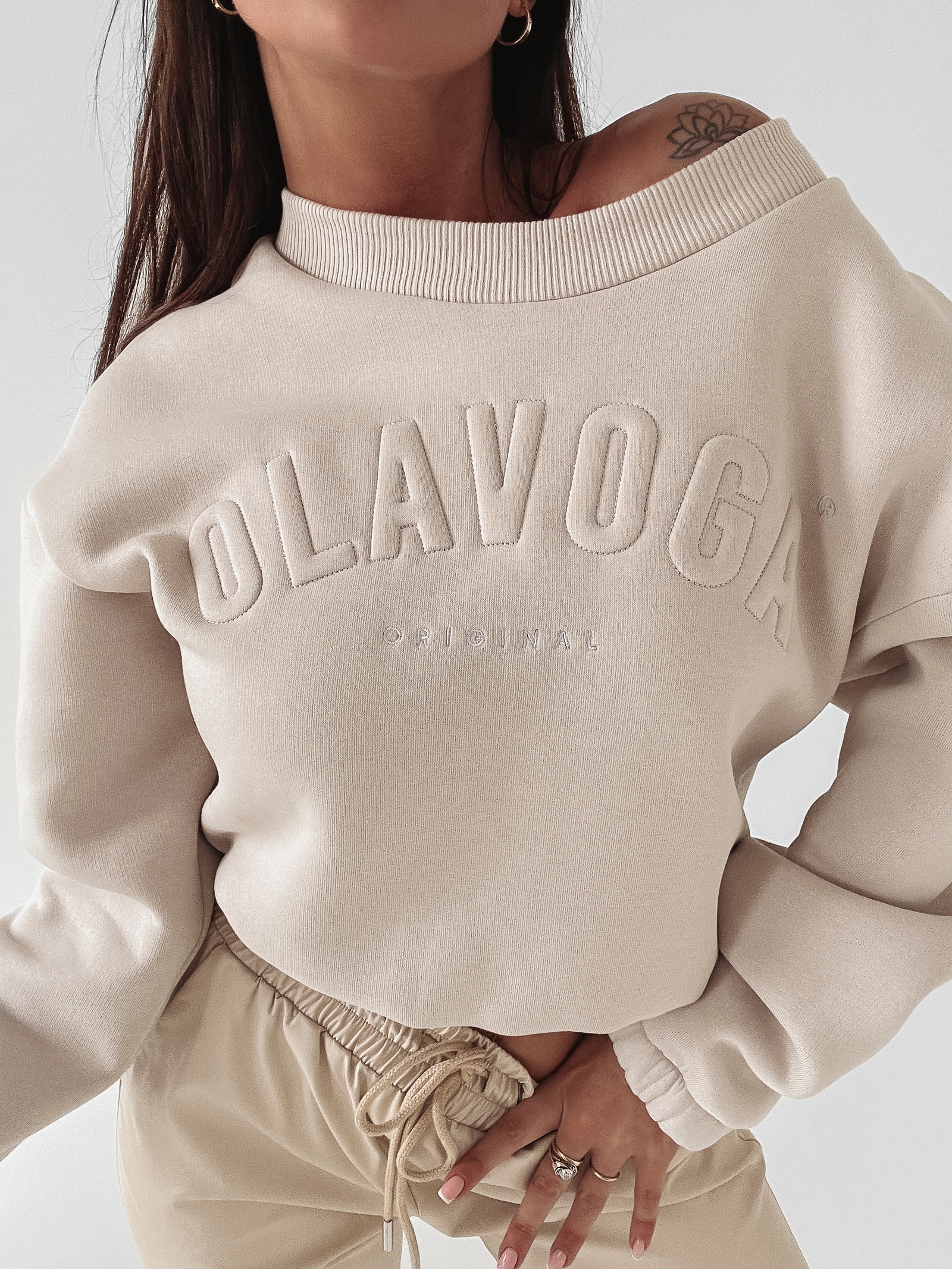 Bluza bawełniana Cotton Ola Voga beż Bluza bawełniana Cotton Ola Voga beż