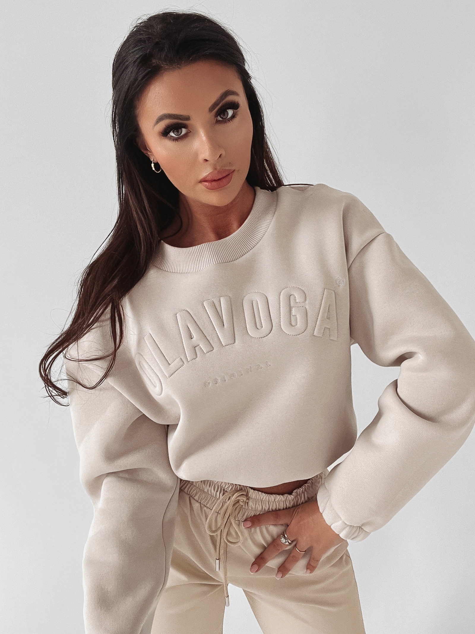 Bluza bawełniana Cotton Ola Voga beż Bluza bawełniana Cotton Ola Voga beż