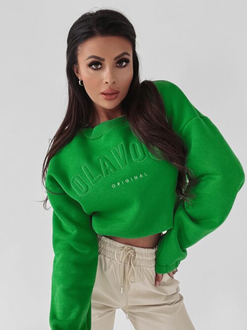 Bluza bawełniana Cotton Ola Voga zielona