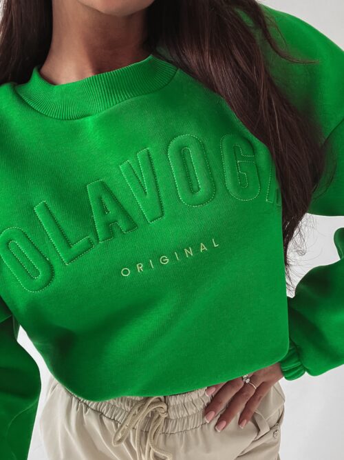 Bluza bawełniana Cotton Ola Voga zielona